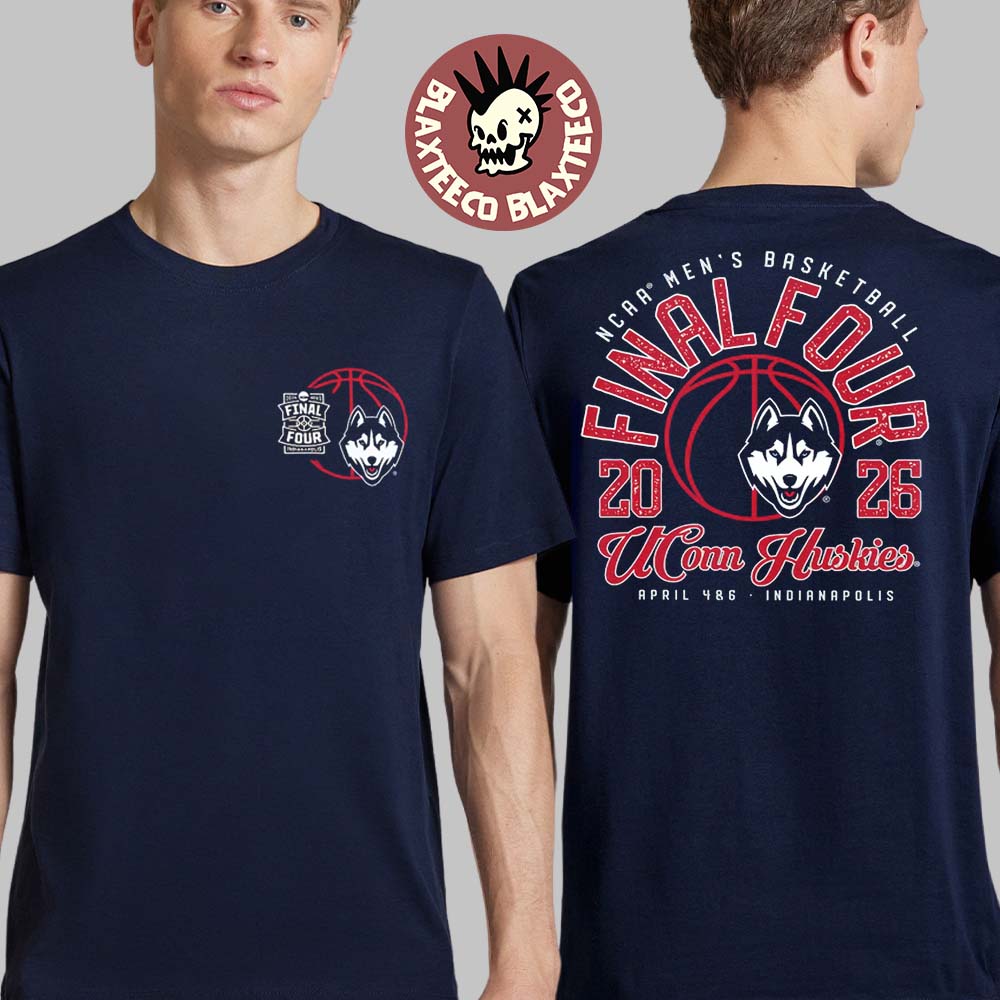 Uconn Huskies Men’s Basketball 2026 NCAA Tournament March Madness Final Four Two Sided T-Shirt