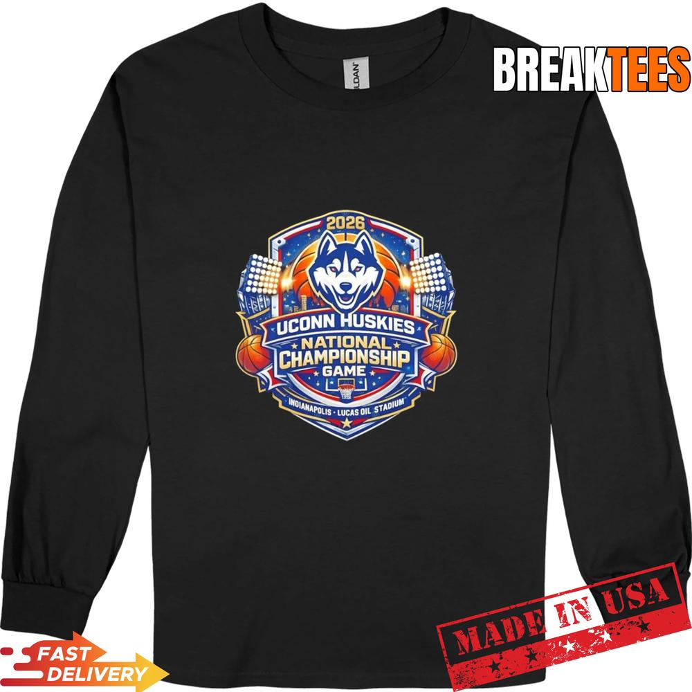 Uconn Huskies Men’s Basketball National Championship Lucas Oil Stadium 2026 Shirt