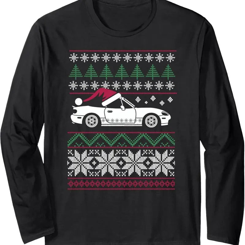 Ugly Christmas JDM Race Car V2 Long Sleeve T-Shirt Hoodie, Sweatshirt | UrbanDripWear.com
