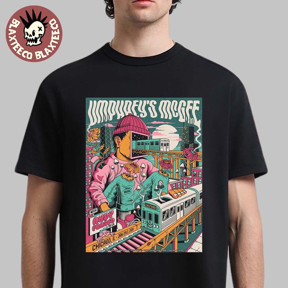 Umphrey’s McGee Chicago Illinois 2026 Event Poster At The Salt Shed On January 2 And 3 2026 T-Shirt