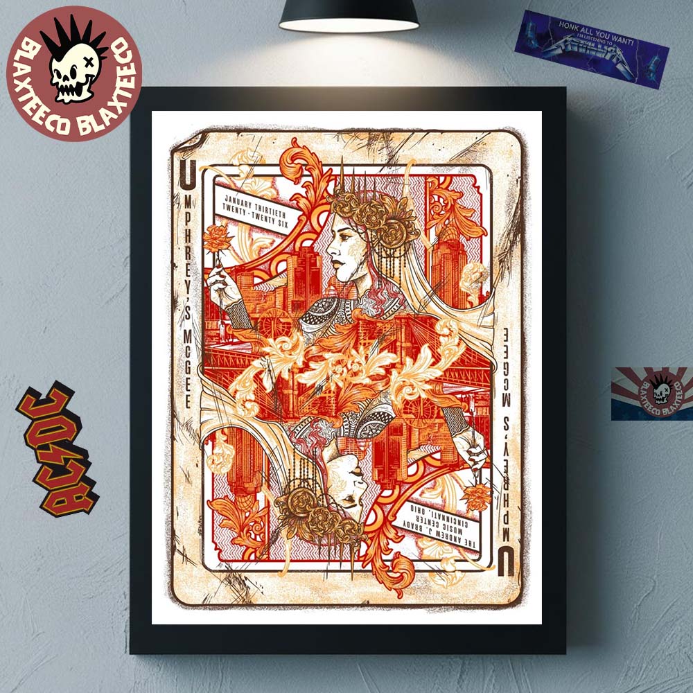 Umphrey’s McGee Cincinnati Ohio 2026 Event Poster At Music Center On January 30 2026 Decor Poster Canvas