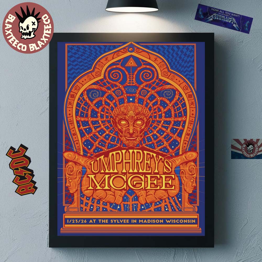 Umphrey’s McGee Madison Wisconsin 2026 Gig Poster At The Sylvee On January 23 2026 Home Decor Poster Canvas