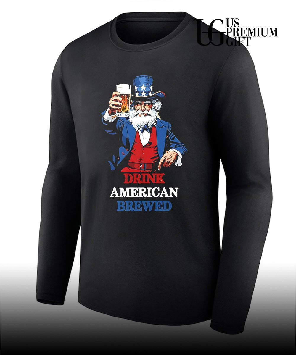 Uncle Sam Beer Drink American Brewed shirt