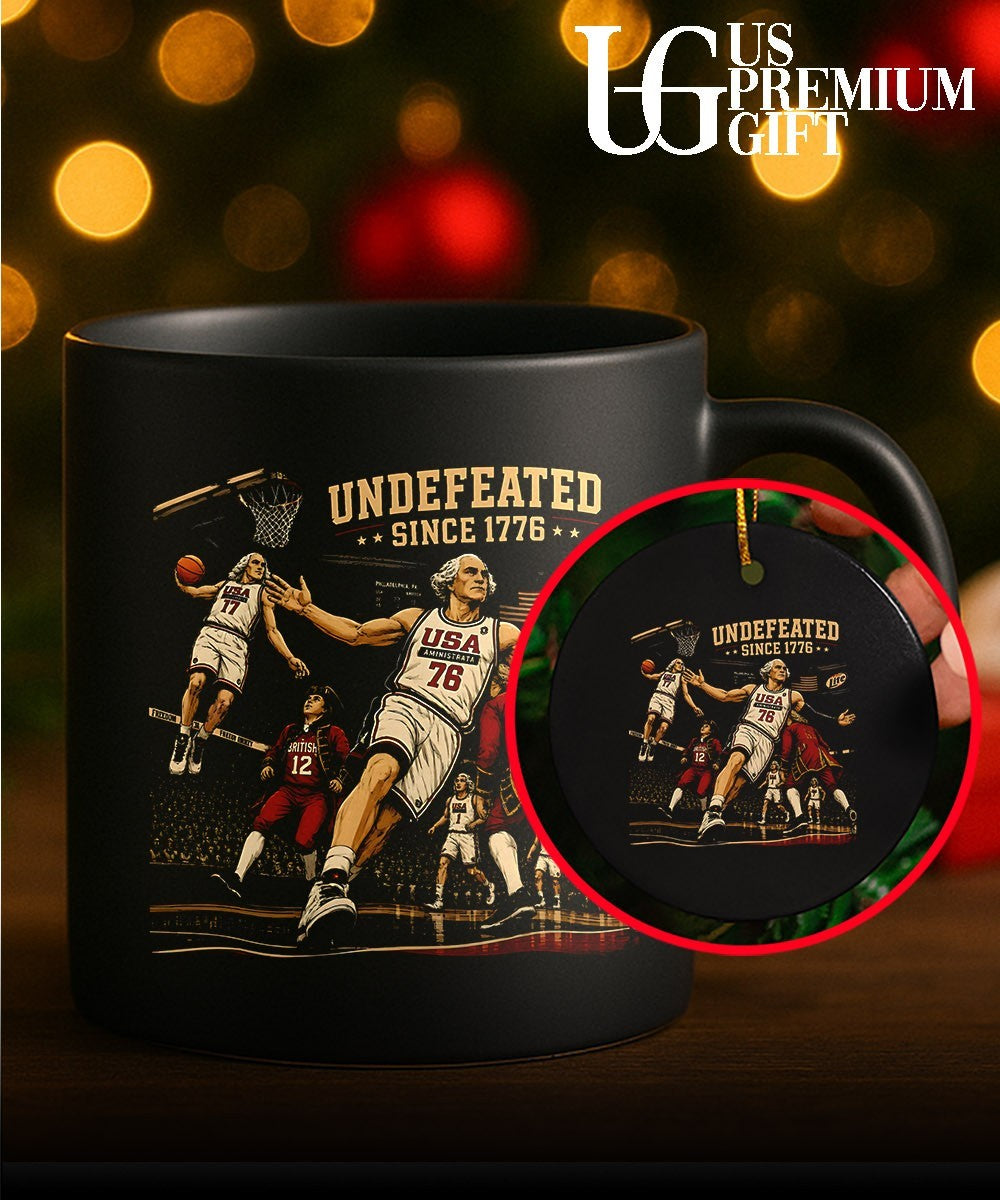 Undefeated since 1776 Founding Fathers 4th of July Basketball shirt