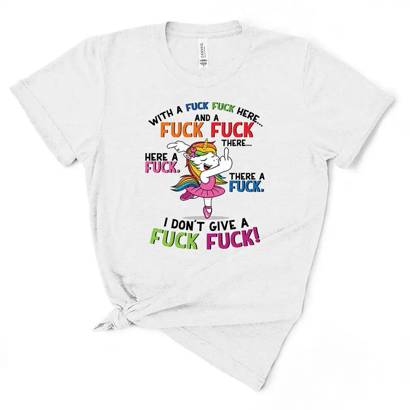 Unicorn Middle Finger T-Shirt for Women - Funny Graphic Tee - Casual Hoodie, Sweatshirt | UrbanDripWear.com