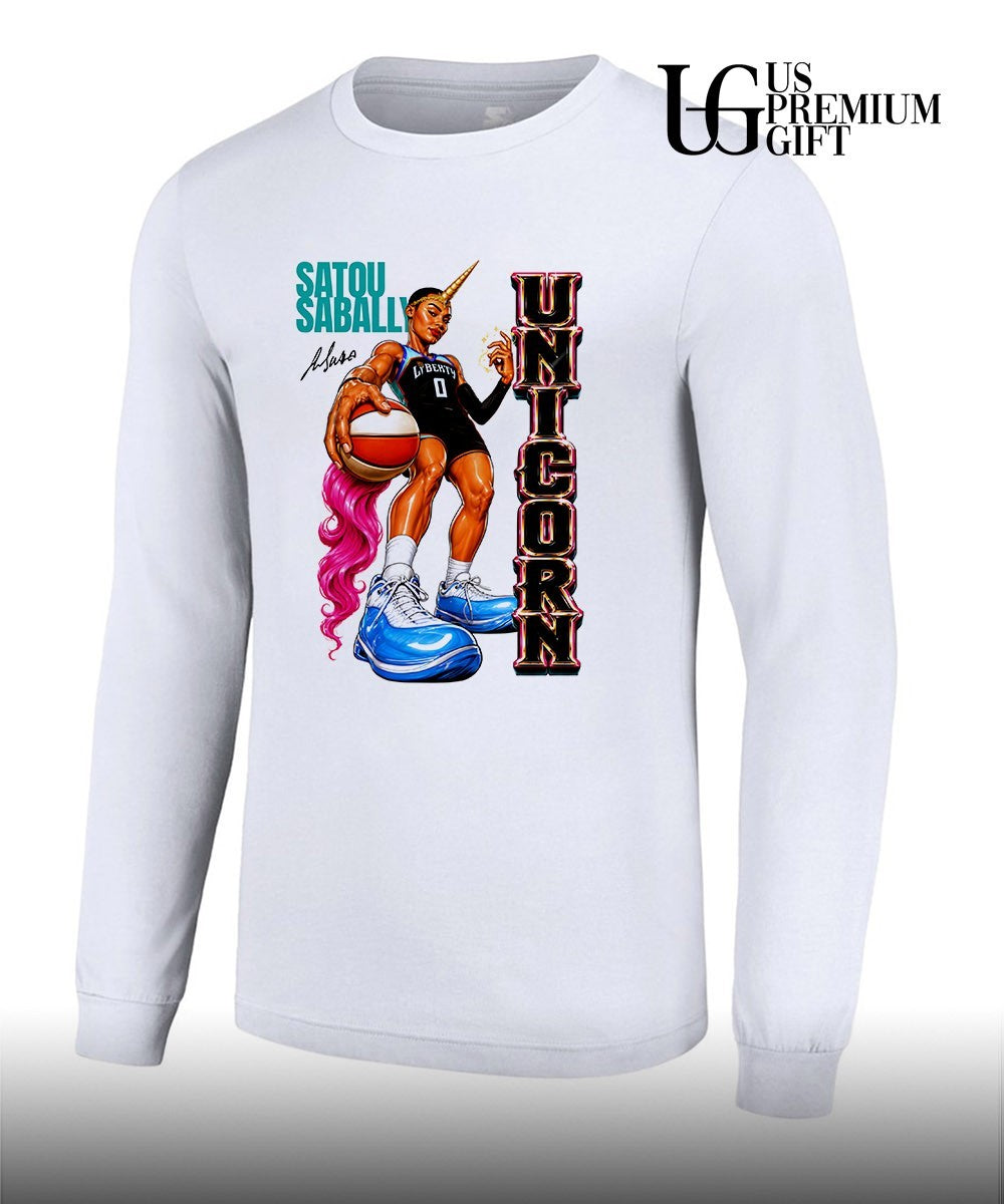 Unicorn Satou Sabally New York Liberty WNBA 2026 Commissioner’s Cup Champions caricature shirt