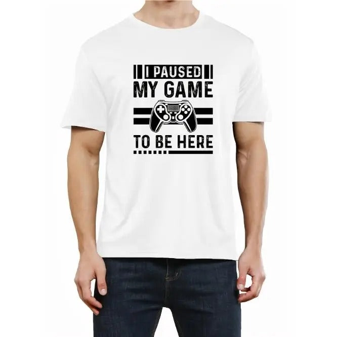 Unique Gamer Print Tee Shirt - Men's Casual Short Sleeve T-Shirts for Summer