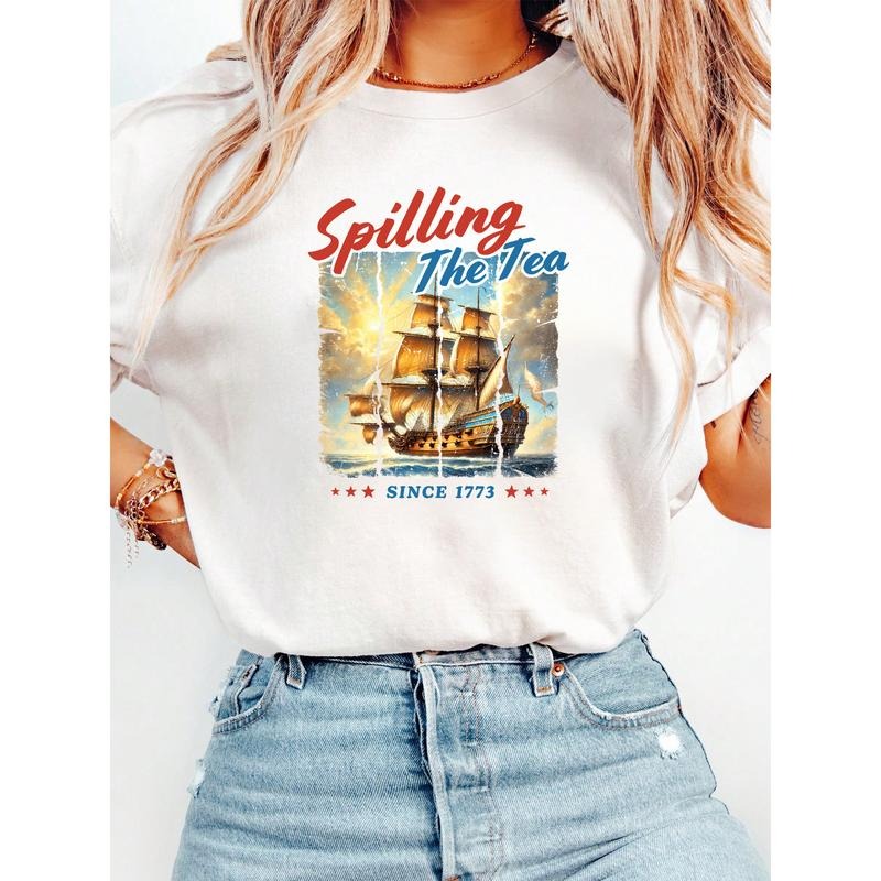 Unique and Conversation - starting T - Shirt: Make a Statement with a Captivating Ship Graphic and Catchy Slogan -...