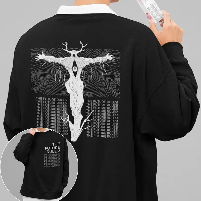 Unisex Anime Crewneck Sweatshirt The Future Rules T-Shirts, Hoodie | UrbanDripWear.com