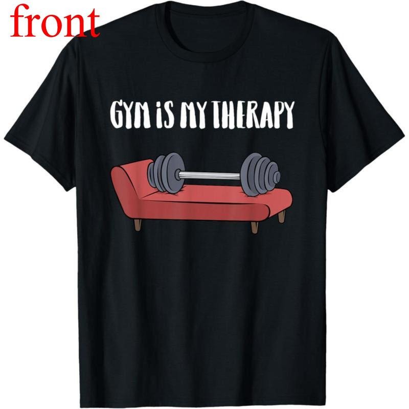 Unisex Cotton Graphic Tee Gym ls My Therapy TShirt Short Sleeve Tshirt Hoodie, Sweatshirt | UrbanDripWear.com