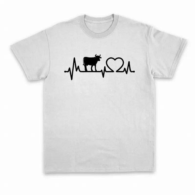 Unisex Cow Heartbeat T-Shirt  , Sweatshirt  and Hoodie | UrbanDripWear.com