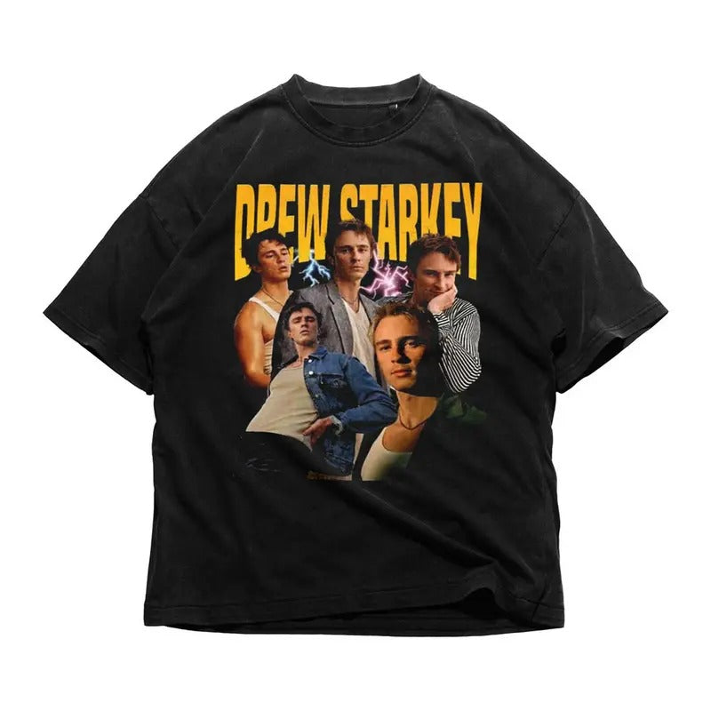 Unisex Drew Starkey Retro T-shirt Vintage Fan Homage Tee, Graphic Hoodie Sweashirt Cotton Long Sleeve Top Womenswear...