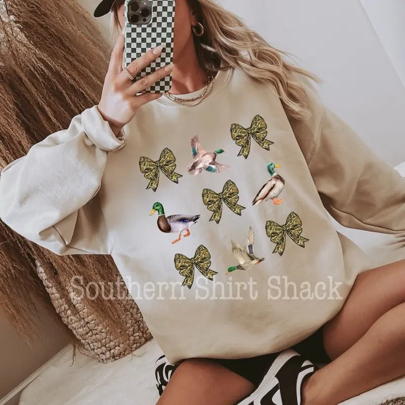 Unisex Ducks and Bows Sweatshirt T-Shirts, Hoodie | UrbanDripWear.com