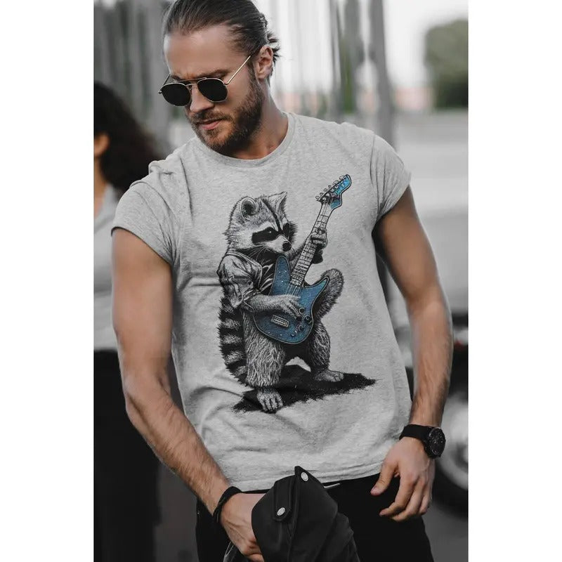 Unisex Funny Raccoon Guitarist  Shirt Music Lovers Hoodie, Sweatshirt | UrbanDripWear.com