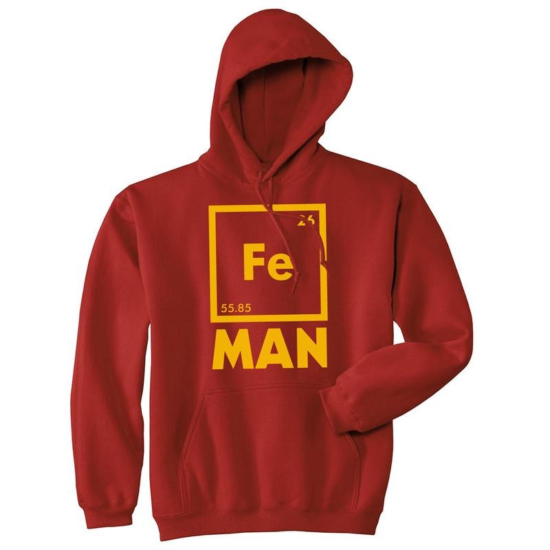 Unisex Iron Science Hoodie Funny Geeky Nerdy Graphic Periodic Table Sweatshirt Funny Hoodies Science Hoodie Funny Movie...