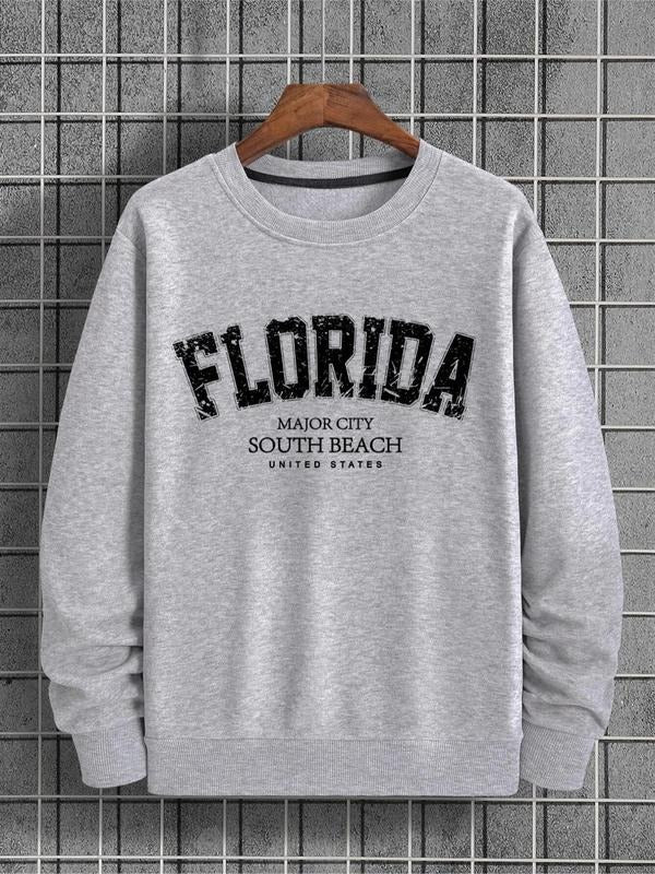 Unisex Men's Letter Print Thermal Essentials Hoodie, Lined Long Sleeves Crewneck Sweatshirt, Round Neck Drop Shoulder...