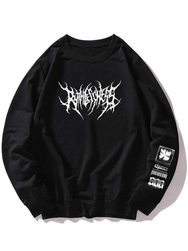 Unisex Men's Regular Fit Y2k Fashion Graphic Round Neck Sweatshirt Essentials Hoodie, Trendy Fashion Casual Crew Neck...