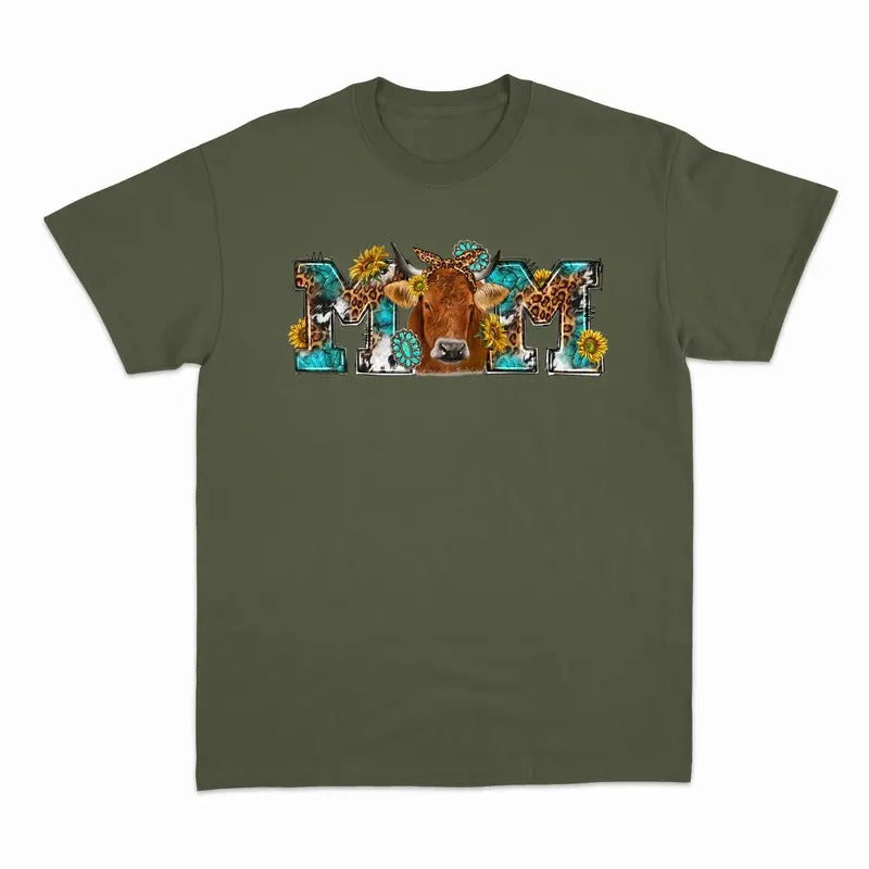Unisex Mom western with cow  T-Shirt  , Sweatshirt  and Hoodie | UrbanDripWear.com