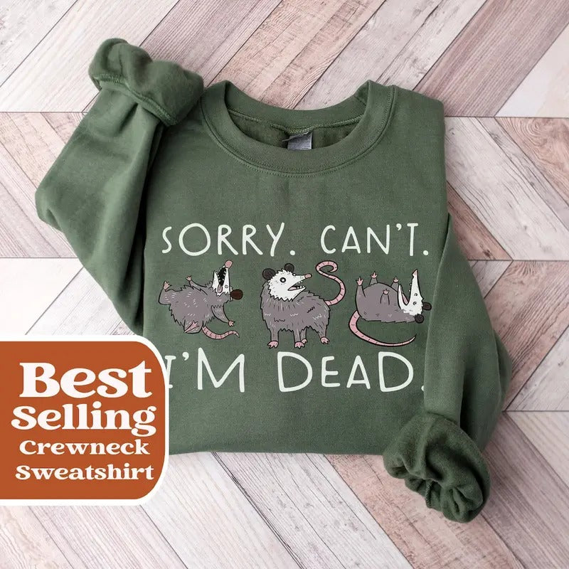 Unisex Possum Sweatshirt For Opossum Lover Funny Shirt Cotton Menswear Sweater Hoodie | UrbanDripWear.com