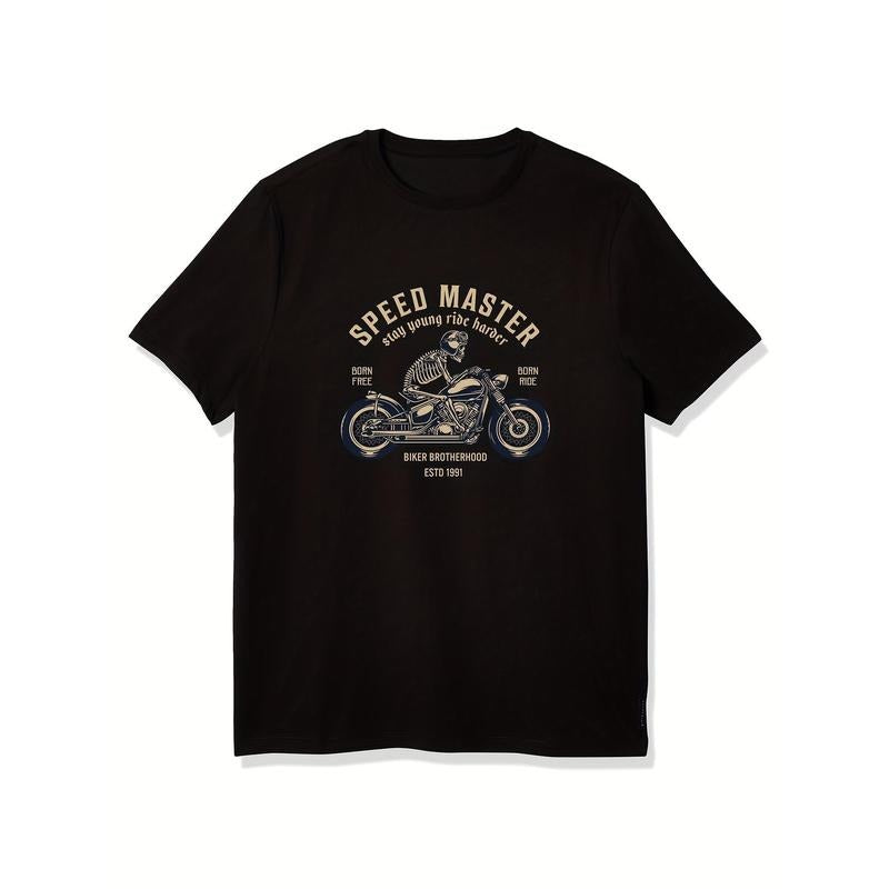 Unisex Short Sleeve Casual Summer Tee Shirt, SPEED MASTER Print Tees For Men Women Hoodie, Sweatshirt | UrbanDripWear.com