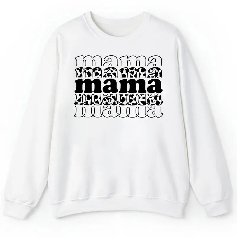 Unisex Stacked Cow Mama  T-Shirt  , Sweatshirt  and Hoodie | UrbanDripWear.com