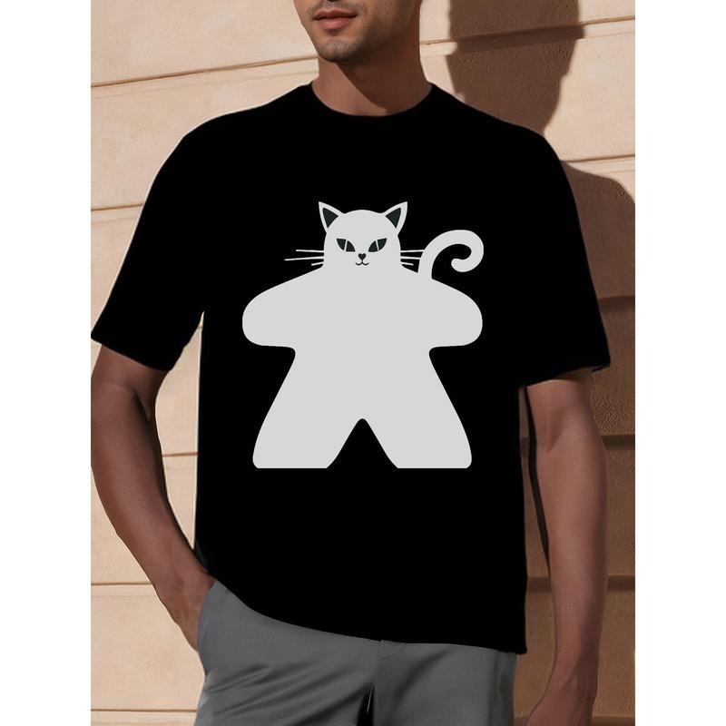 Cat Meeple 100% Organic Cotton Men's/ Unisex T-shirt Made in USA Hoodie, Sweatshirt | UrbanDripWear.com