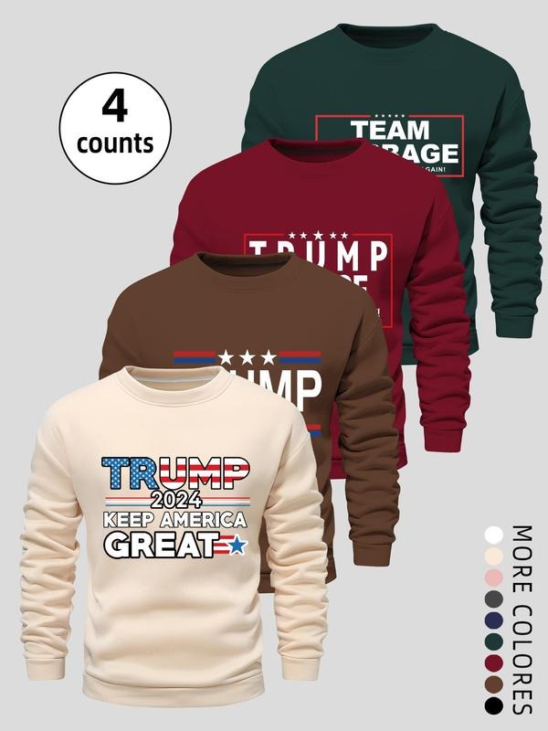 Unisex's Letter Print Round Neck Sweatshirt, Regular Fit Casual Long Sleeve Pullover for Spring & Fall, Unisex's Top for...