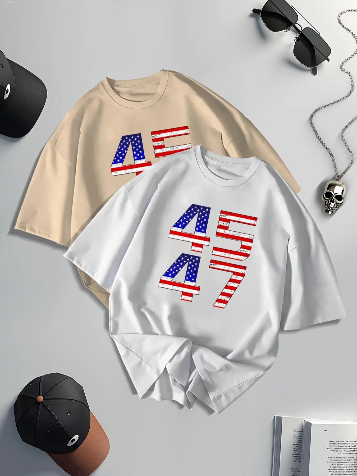 Unisex's Letter Print Round Neck Tee, Regular Fit Casual Short Sleeve T-shirt for Summer, Men's Top for Daily Wear...