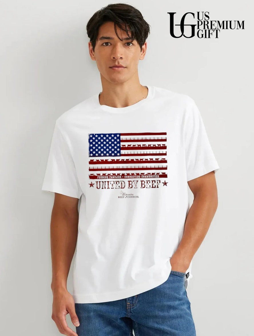 United By Beef USA flag shirt