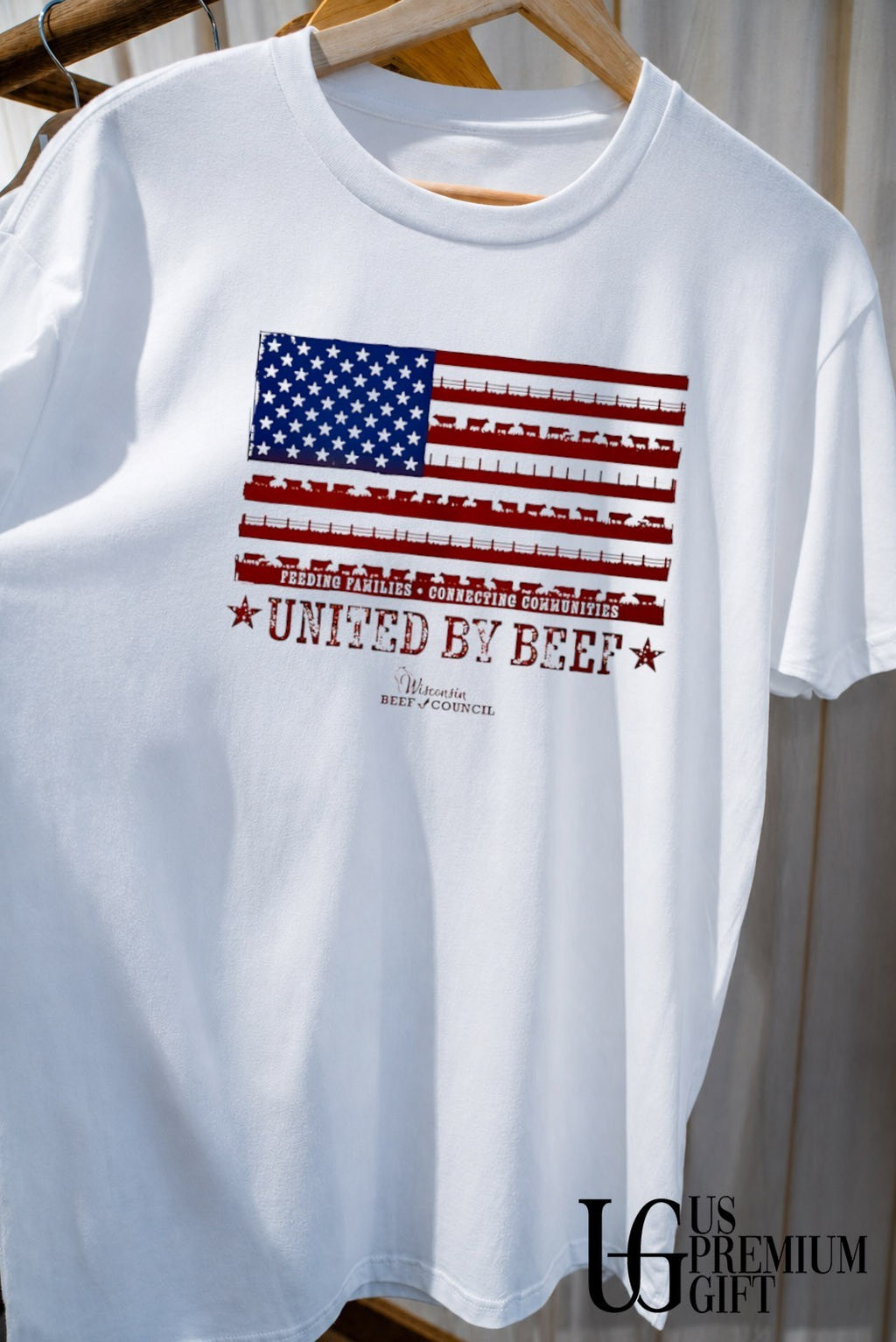 United By Beef USA flag shirt