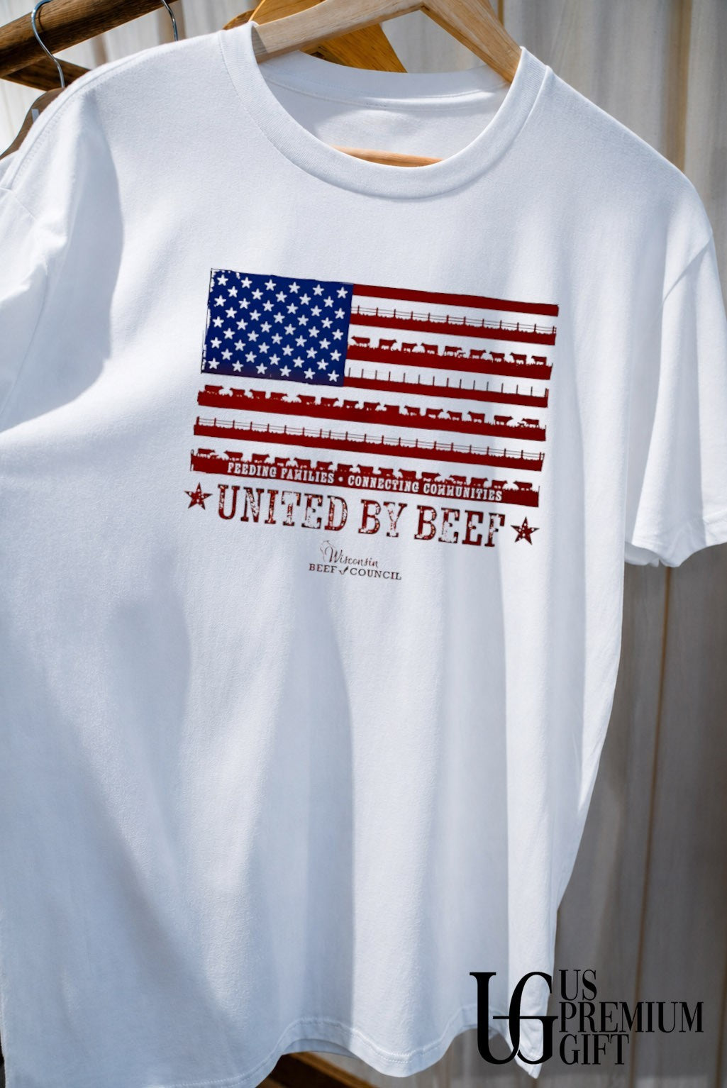 United By Beef USA flag shirt