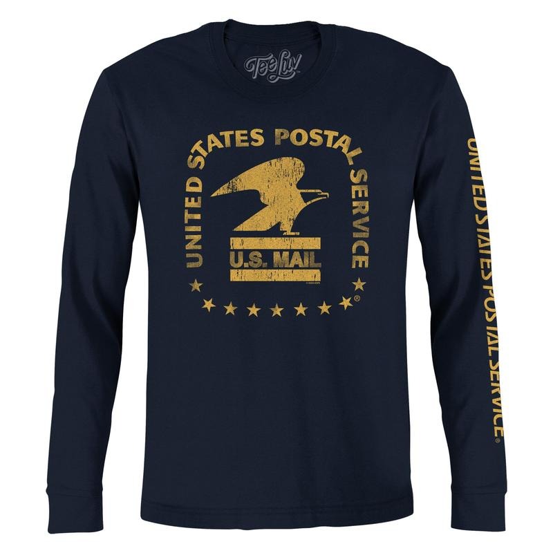 United States Postal Service Eagle Logo Long Sleeve T-Shirt - Navy Blue Hoodie, Sweatshirt | UrbanDripWear.com