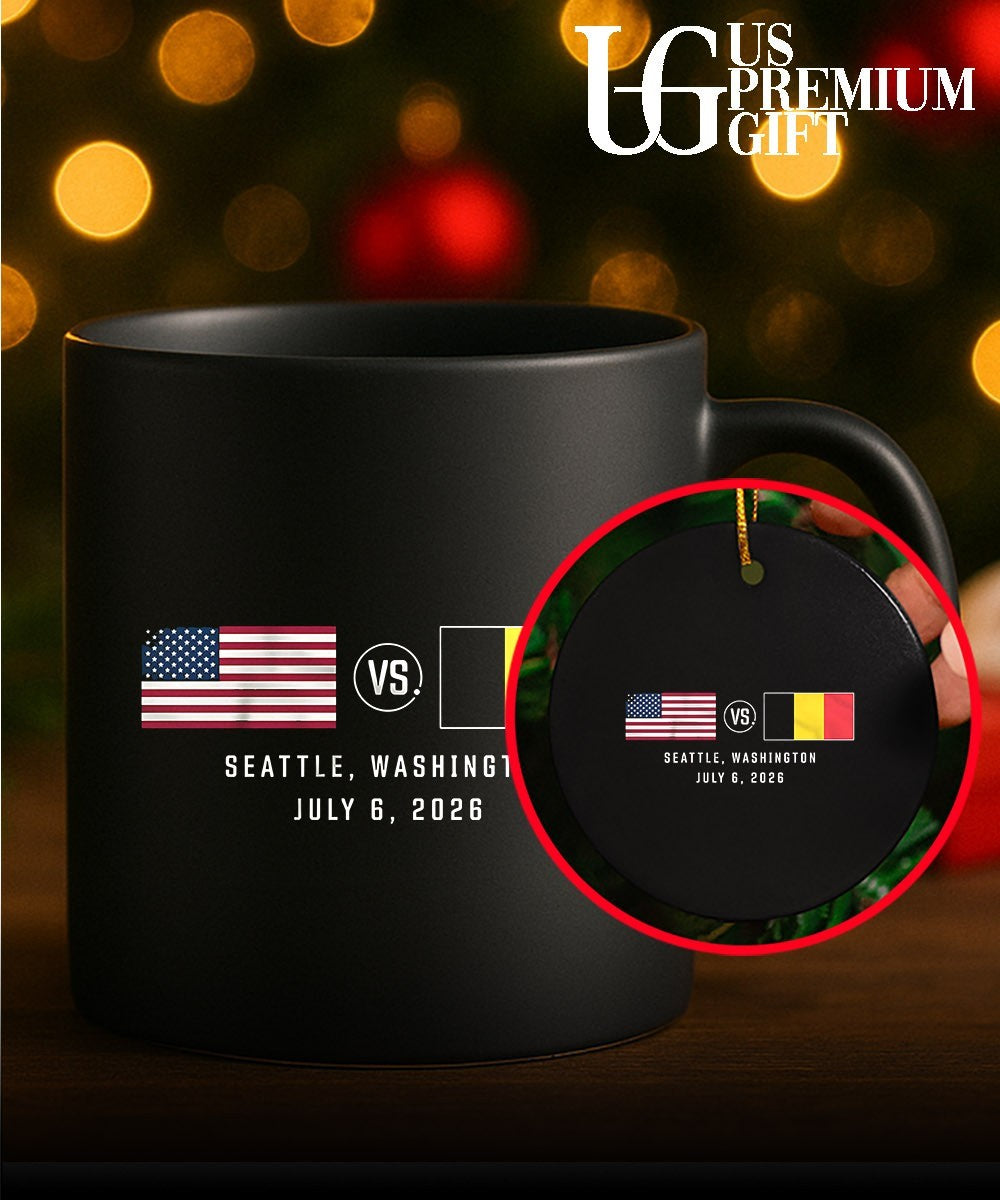 United States vs Belgium Seattle Washington July 6 2026 World Cup Soccer shirt