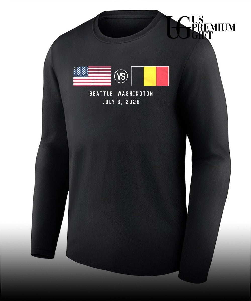 United States vs Belgium Seattle Washington July 6 2026 World Cup Soccer shirt