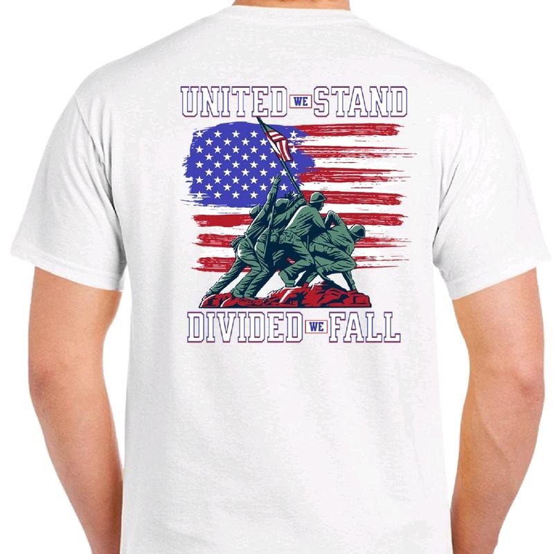 United We Stand. Divided We Fall T-shirt t shirt Cotton Menswear Tshirt Man Top casual unisex tiktok shop Hoodie, Sweatshirt