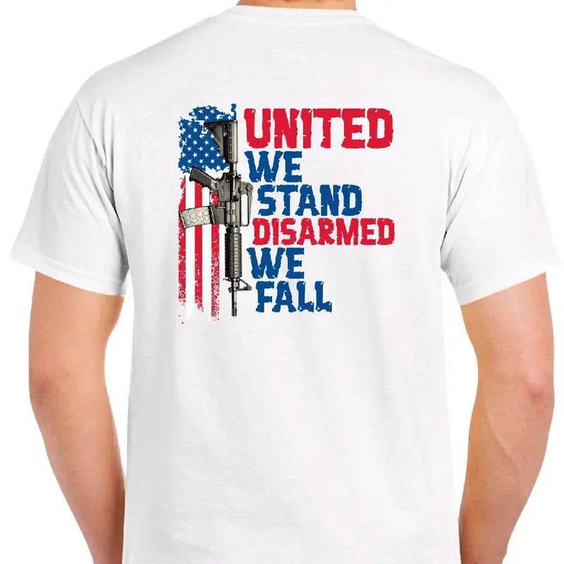 United We Stand. Disarmed We Fall Men's t-shirt Crewneck Cotton Hoodie, Sweatshirt | UrbanDripWear.com