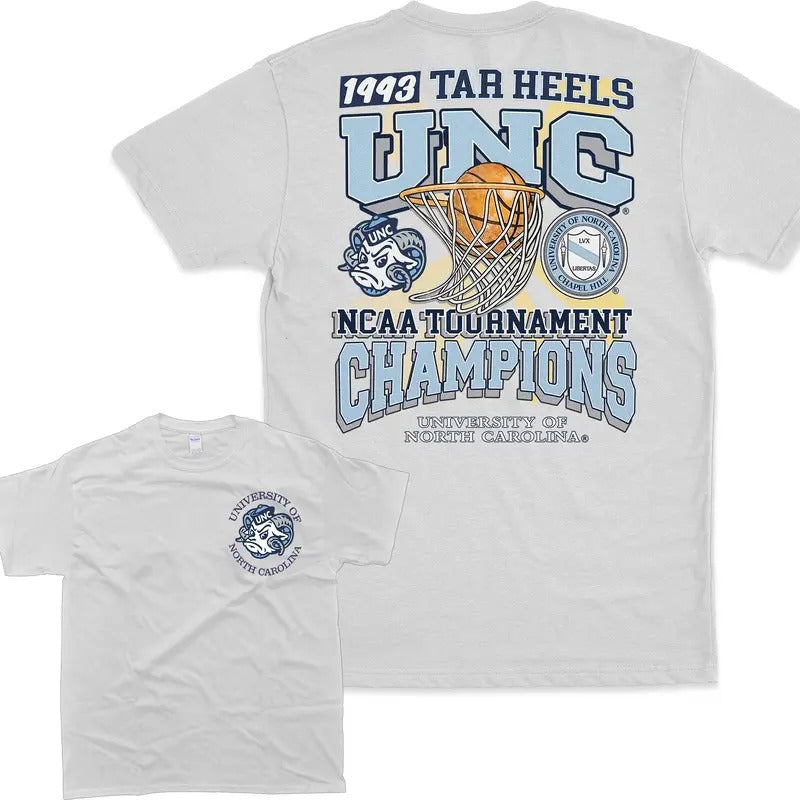 University Of North Carolina Tournament Heels 1993 champions UNC college 2 sided T-shirt Hoodie, Sweatshirt