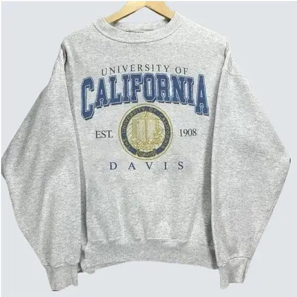 University of California Sweatshirt, UC Davis Shirt, Cal State University Davis Crewneck Gift Fans Hoodie | UrbanDripWear.com