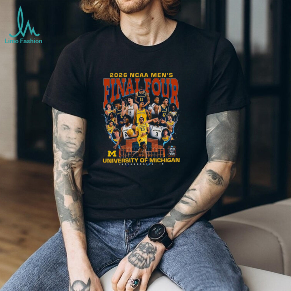 University of Michigan 2026 NCAA Men’s Final Four Basketball Team Roster T Shirt