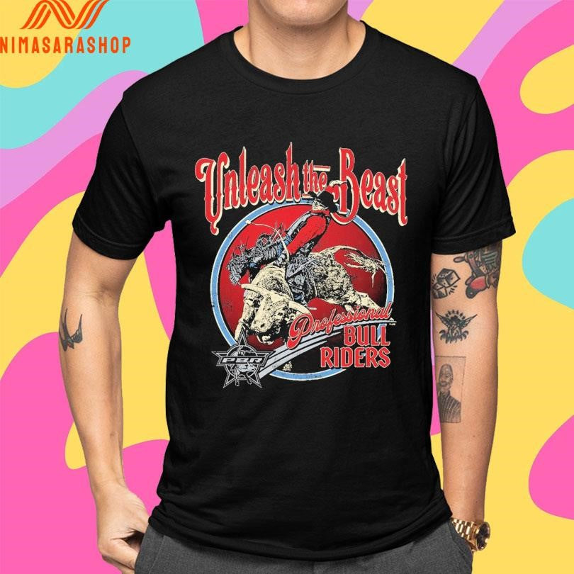 Unleash The Beast Professional Bull Riders Routing Shirts