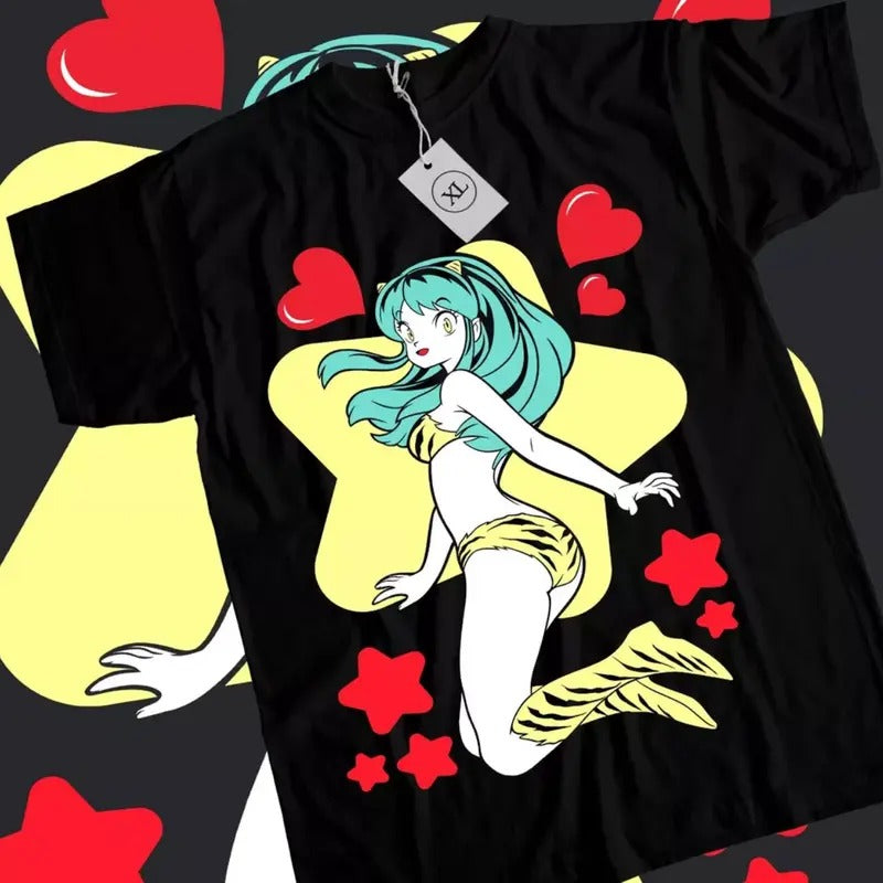Urusei Yatsura Anime T-Shirt & Sweatshirt, Lum The Invader Girl Graphic Tee, Anime Manga Lover Gifts Hoodie