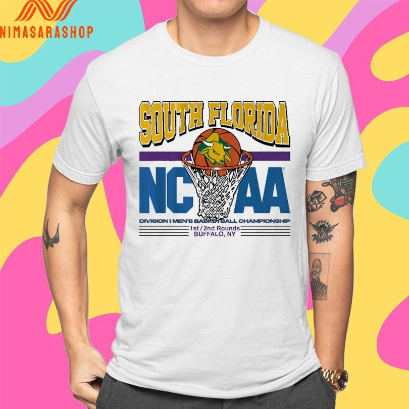 Usf Bulls Mbb South Florida 2026 Ncaa Division I Men’s Basketball Championship 1st 2nd Rounds Buffalo Ny Tournament Retro Vibes Shirts