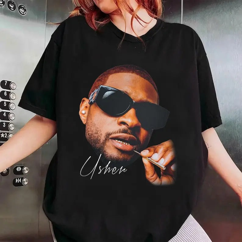 Usher Tshirt, Retro Ussher Graphic T-shirt, Usheer 90s Shirt, Rap Hip Hop Tee, Usher Fan Gift Hoodie, Sweatshirt