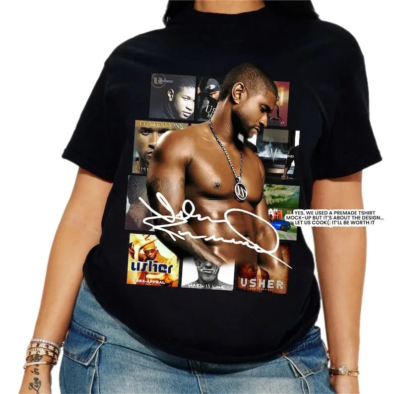 Usher World Tour Tshirt, past present future world Tour ,Usher concert Usher gift Top Womenswear Cotton Hoodie, Sweatshirt