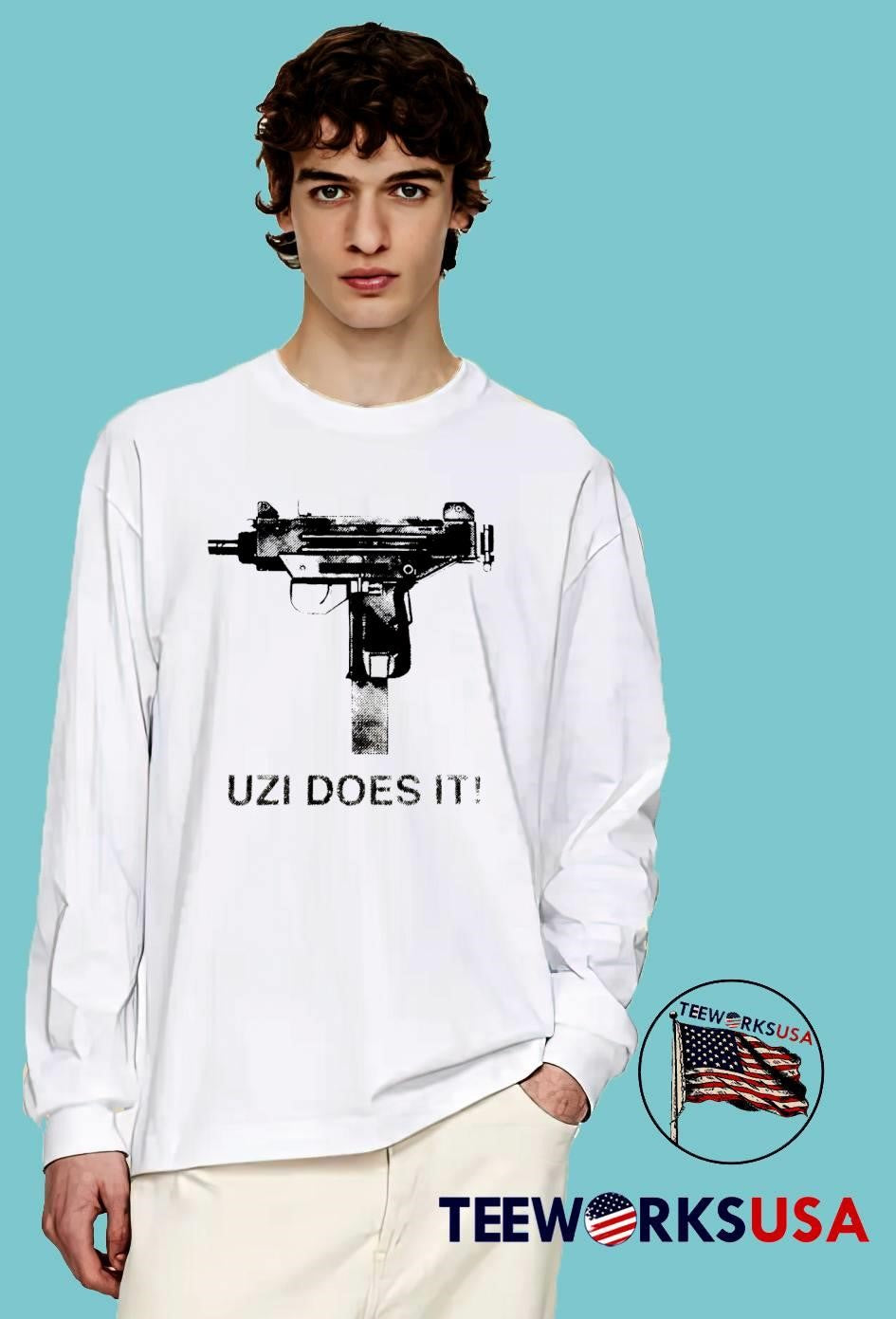 Uzi Does It Submachine Gun T-Shirt