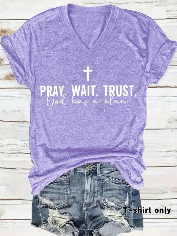V Neck Christian Faith T-Shirt for Women, Summer Casual Loose Fit Tee with Print, Comfortable and Breathable S-Xxl...