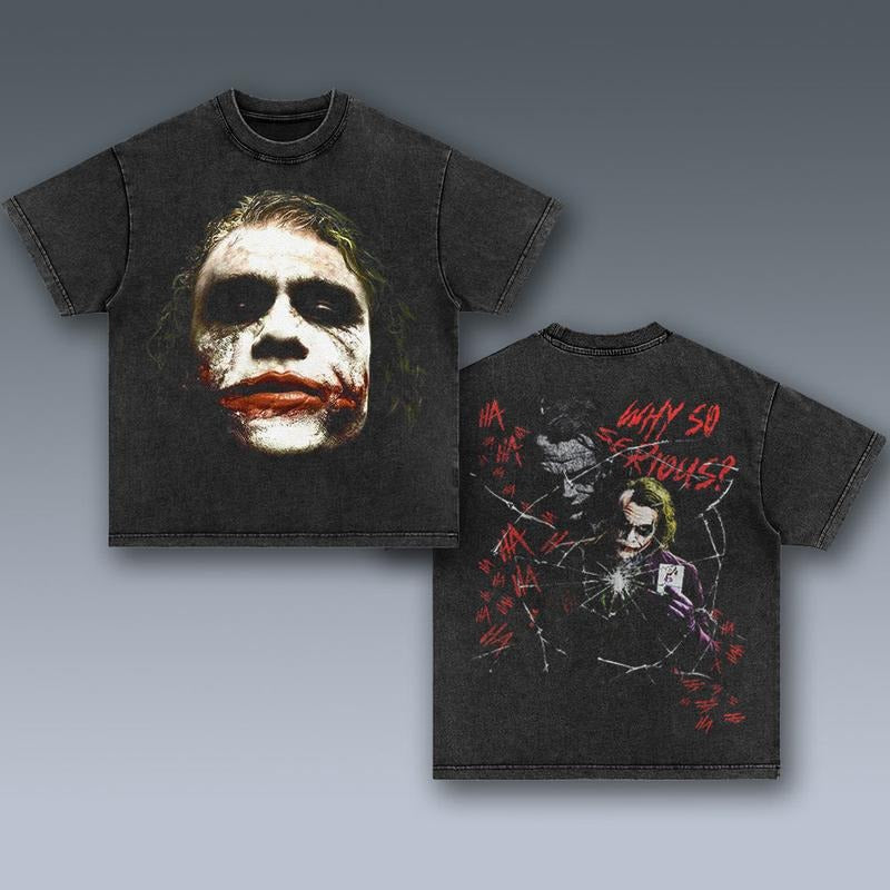 VINTAGE TEE | JOKER WHY SO SERIOUS Trending Movie T shirt Vintage 90s T-shirt gift for Movie fans gift for him gift for...