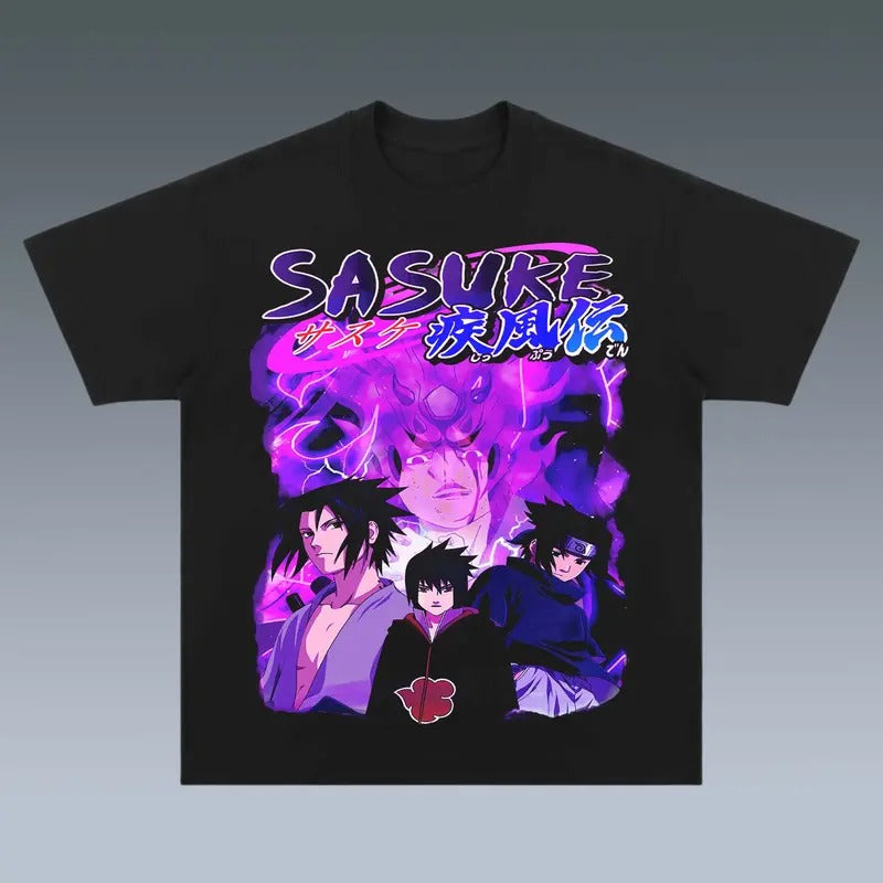 VINTAGE TEE UCHIHA SASUKE Unisex Shirt Hoodie Sweatshirt Tank top, Long Sleeve | UrbanDripWear.com