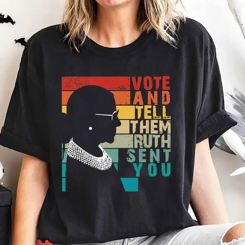 VOTE Ruth Bader Ginsburg Activism Shirt Top Sweatshirt Womenswear Hoodie | UrbanDripWear.com