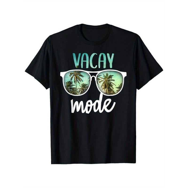Vacay Mode Cute Vacation Summer Cruise Getaway T-Shirt100% Cotton Fashion Shirt 180g Heavyweight T-shirts for Men Women...